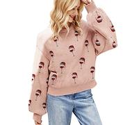 Pull'de Noel Moche sous Pull Femme De Noël Lumineux Rigolo Renne Le Plus Tres Pulls Sweat-Shirt Sweat Adulte Duo Thermique Très Drole Sweatshirts Sweater Chaud Christmas Jumper Women Ugly Pul