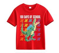 Pulli Top 100th Day of School Celebration for Girls and Boys Kids T-shirts Fun Colorful Numbers 13 Garçon, rouge, 2-3 ans