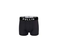 PULLIN - Boxer Court Homme Noir, Caleçon Boxeur, 89% Polyamide 11% Elasthanne