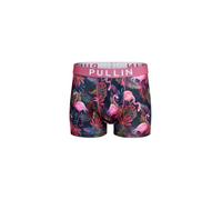 PULLIN Boxer Homme Fashion 2, Multicolore, 87% Polyester 13% Lycra, Coutures Flatlocks, Imprimé Flamants Roses Tropicaux, Taille Standard