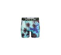 PULLIN Boxer Long Homme Fashion 2 Beaches, Multicolore, Taille L, 87% Polyester 13% Lycra, Coutures Flatlocks, Imprimé Motifs de Plage, Taille Standard