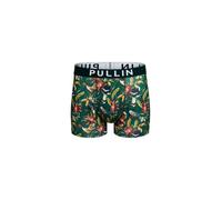 PULLIN Homme Boxer Briefs Multicolore Taille M 87% Polyester 13% Lycra Boxer Long Coutures Flatlocks Extra-Plates Imprimé Motifs Tropicaux Taille Standard
