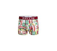 PULLIN Homme Boxer Long Fashion 2 Multicolore en 87% Polyester 13% Lycra, Imprimé Motifs de Plage, Taille Standard