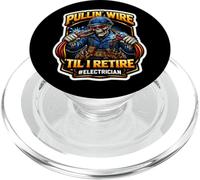 Pullin Wire Til I Retire Drôle Électricien Électricien Ouvrier PopSockets PopGrip pour MagSafe