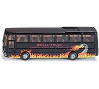 siku 1624, Bus de Voyage MAN, Echelle: 1:87, Métal/Plastique, Noir et Argentée, Voiture jouet pour enfants
