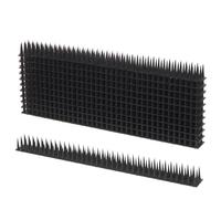 Pullmer Lot de 12 pics anti-oiseaux pour balcon - En plastique - 52 x 4,2 cm - Hauteur : 3,5 cm - 6,24 m - Noir