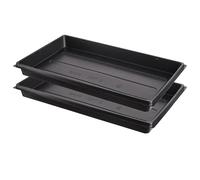 Pullmer Lot de 2 bacs de serre, 52,5 x 31,5 x 5 cm, en plastique, bac de transport, bacs de culture, sans trous de fond, idéal pour les plantes, la culture, le jardin