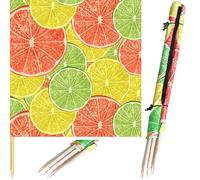 Pullmer Paravent de plage, 14 m, brise-vue pour plage, jardin et camping, plage (citrons)