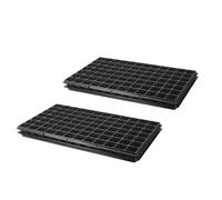 Pullmer Plaque de culture avec soucoupe avec 84 trous de plantation, plaque de pot, lot de 2, plaque de semis pour 84 pots, 40 x 40 mm par plateau, parfaite pour les semis ou les boutures