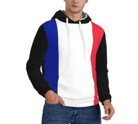 Pullover À Capuche Décontracté Outdoor pour Homme, Sweat À Capuche Imprimé Grèce Drapeau Léger Respirant Extensible, Coupe Ample, Design Classique Poche Kangourou pour Haut Quotidien
