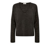 Pullover col v maille femme JDY Elanora Marron XS