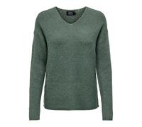ONLY Onlcamilla Col V L/S Pull Knt Noos Femme Sweater, Laurel Wreath/Detail:melange, S