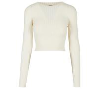 Pullover court tricot cÃŽtelÃ© Ã dos torsadÃ© femme Urban Classics Blanc L