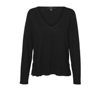 Pullover en tricot pour femme VERO MODA coupe ample Col en V Manches longues Poi