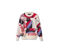 Pullover femme Desigual Sun - blanc/rouge - L M