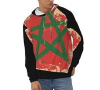 Pullover Hoody Haut À Capuche Hoodie pour Hommes Maroc Drapeau National Et Femmes Sweats À Capuche Style Classique du Royaume-Uni Sweats De Travail