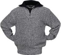 Pullover taille L noir/blanc chiné