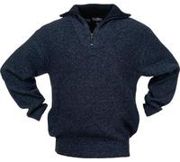 Pullover taille L noir/bleu chiné