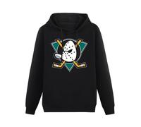 Pullover Warm Hoodies Kewa Mighty Ducks Anaheim Logo Men's Hoody Black S