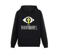 Pullover Warm Hoodies Little Nightmares Eye Logo Cool Creepy Inspired Adult Game Hoody Long Sleeve Black M