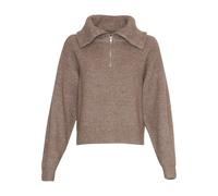Pullover zipÃ©e femme Moss Copenhagen Gytta Marron L/XL