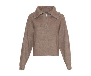 Pullover zipée femme Moss Copenhagen Gytta Marron M/L