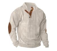 Pulls à capuche pour hommes, automne-hiver, amples, doux, à col montant, vintage, éthnique, de style cowboy, en velours côtelé, légers, pour le travail en extérieur, à boutons quart, confortables, XXL