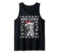 Pulls de Noël Merry Catmas Funny Cat Ugly Débardeur