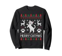Pulls de Noël Merry Catmas Funny Cat Ugly Sweatshirt