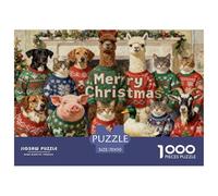 Pulls de Noël Puzzle en Bois Imperméable Puzzles De 1000 Pièces pour Adultes Coloré De Décoration pour La Maison