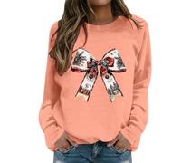 Pulls De Noel,Vêtement féminin Pratique et Tendance pour l'hiver Sweat-Shirt à Manches Longues et col Rond imprimé Doux en Polaire idéal fêtes et Quotidien (Watermelon Red, M)
