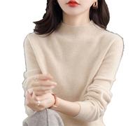 Pulls en cachemire pour femmes, 100 % cachemire, manches longues, col rond, doux et chaud, pulls en tricot tendance, grande taille, XXL