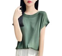 Pulls Femme,Pull Ample Et Décontracté En Maille Pour Femme, Manches Courtes