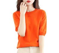 Pulls Femme,Pull Décontracté À Manches Courtes Et Col Rond Pour Femme