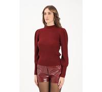 Pulls / Gilets Et Cardigan Femme Bordeaux Chemise à Manches Longues Pull A Coll