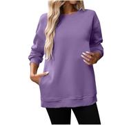 Pulls, Gilets et Sweats Femme Leger Chaud Chic Élégant Streetwear Grande Taille Sweatshirt Femmes sans Capuche Oversized Hoodie Décontracté Sweat de Sport Fille Veste Sweatshirts Pas Cher