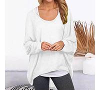 Pulls, Gilets Et Sweats Femme, Pull en Col Rond Femme, Chandail À Manches Longues Elegant Coupe Classique Lâche Casual Hauts Confortable Rétro Tricoté Pulls Décontracté Col Bas Nouveaux