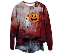 Pulls, Gilets Et Sweats Femme Sweat-Shirt Halloween Pour Femmes Avec Poches Sweatshirts Sweat À Capuche Squelette Chic Élégant Hoodie Poche Super Soft Touch Veste Sport Citrouille Light Violet L
