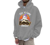 Pulls Halloween Décontracté Homme Blood Stain Horror Streetwear Vintage Classique avec Poches Cordon Vêtements Chauds Hiver Visage Effrayant Horreur Costume Adulte Sanglant
