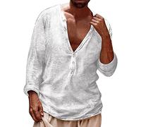 Pulls Hommes Été Mode Décontracté Jeûne 3D Impression Numérique T-Shirt Haut à Manches Longues, Blanc., 3XL