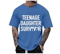 Pulls Hommes Européens Adolescents Filles Hommes Décontracté et Confortable T-shirt de Sport Décontracté, bleu clair, 3XL