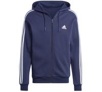 pulls molletonnés Homme - Bleu marine - adidas Essentials Fleece 3-Stripes FZ Hoodie S