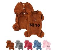 Pulls Personnalisés pour Chiens à Quatre Pattes en Peluche avec Texte Personnalisé, Pull Chihuahua, Adaptés aux Chiots et aux Chiens de Petite et Moyenne Taille. Café L