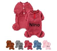 Pulls Personnalisés pour Chiens à Quatre Pattes en Peluche avec Texte Personnalisé, Pull Chihuahua, Adaptés aux Chiots et aux Chiens de Petite et Moyenne Taille. Rouge S