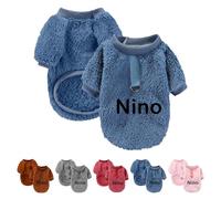 Pulls Personnalisés pour Chiens à Quatre Pattes en Peluche avec Texte Personnalisé, Pull Chihuahua & Teckel, Adaptés aux Chiots et aux Chiens de Petite et Moyenne Taille. Bleu Marine M