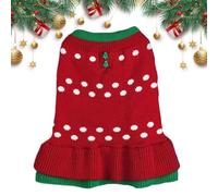 Pulls pour Chiots, Petits Chiens Chandail Respirant avec des Motifs De | Tenue De Noël Vêtements De Chien Pour Les Fêtes De Fin D'Année Et Du Nouvel An Rouge L