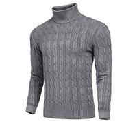 Pulls pour Hommes Pulls en Maille torsadée Pulls à col roulé Slim Fit Pull à col roulé pour Hommes Pull à col roulé en Tricot Fin Pull Basique Chaud Pull Pull à col roulé pour Hommes Pull en Tricot