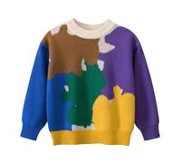 Pulls Tricotés de Noël Mixte Enfant Xams Pullover Pull-Over Père Fille À Manches Longues Fleurs Lettres Automne Hiver Vêtement Premier Anniversaire d'anniversaire