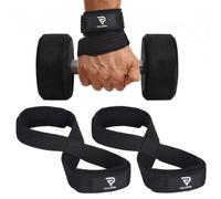 PULLSTRA Sangles en 8 Musculation Ultra Résistantes - Sangle de Levage & Tirage Musculation - Grip Renforcé Antidérapant - Accessoires Fitness & Crossfit - Lifting Straps Néoprène (Paire)