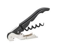 PULLTAP'S GENUINE Classic 500 Tire-bouchon de serveur pour usage professionnel avec double levier articulé, couteau coupe-capsule et décapsuleur Noir